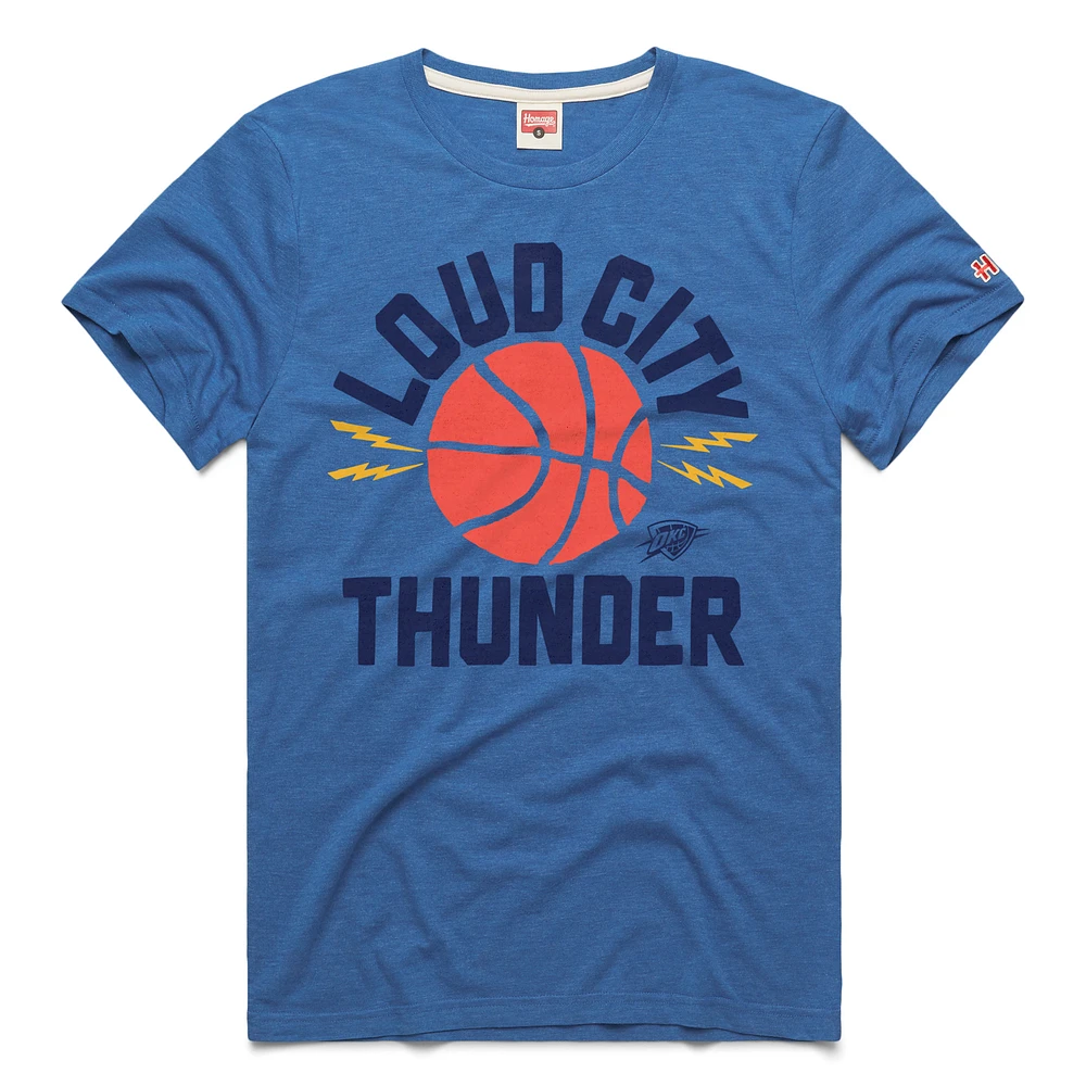 Unisex Homage  Blue Oklahoma City Thunder Loud Tri-Blend T-Shirt