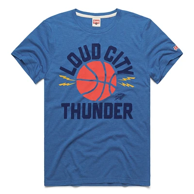 Unisex Homage  Blue Oklahoma City Thunder Loud Tri-Blend T-Shirt