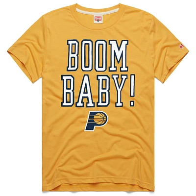 Unisex Homage  Gold Indiana Pacers Boom Baby Tri-Blend T-Shirt