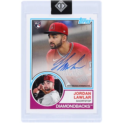 Jordan Lawlar Arizona Diamondbacks Autographed 2024 Topps Transcendent '83 Variation #JL-1983 #1/1 Rookie Card