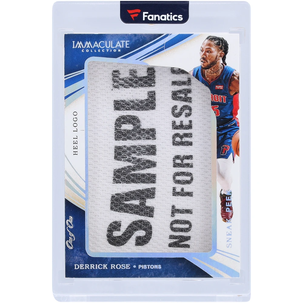 Derrick Rose Detroit Pistons 2019-20 Panini Immaculate Collection Sneak Peek Relic #SP-DRS #1/1 Card
