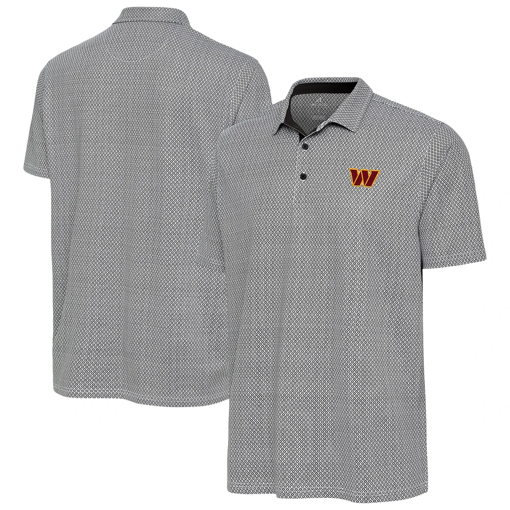 Women's Antigua Black/White Washington Commanders Intersect Polo