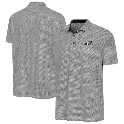 Women's Antigua Black/White Philadelphia Eagles Intersect Polo