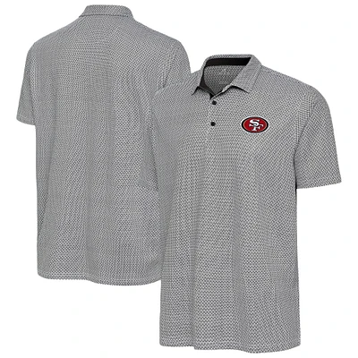 Women's Antigua Black/White San Francisco 49ers Intersect Polo