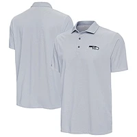 Men's Antigua College Navy/White Seattle Seahawks Pave Polo