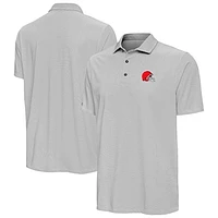 Men's Antigua Black/White Cleveland Browns Pave Polo