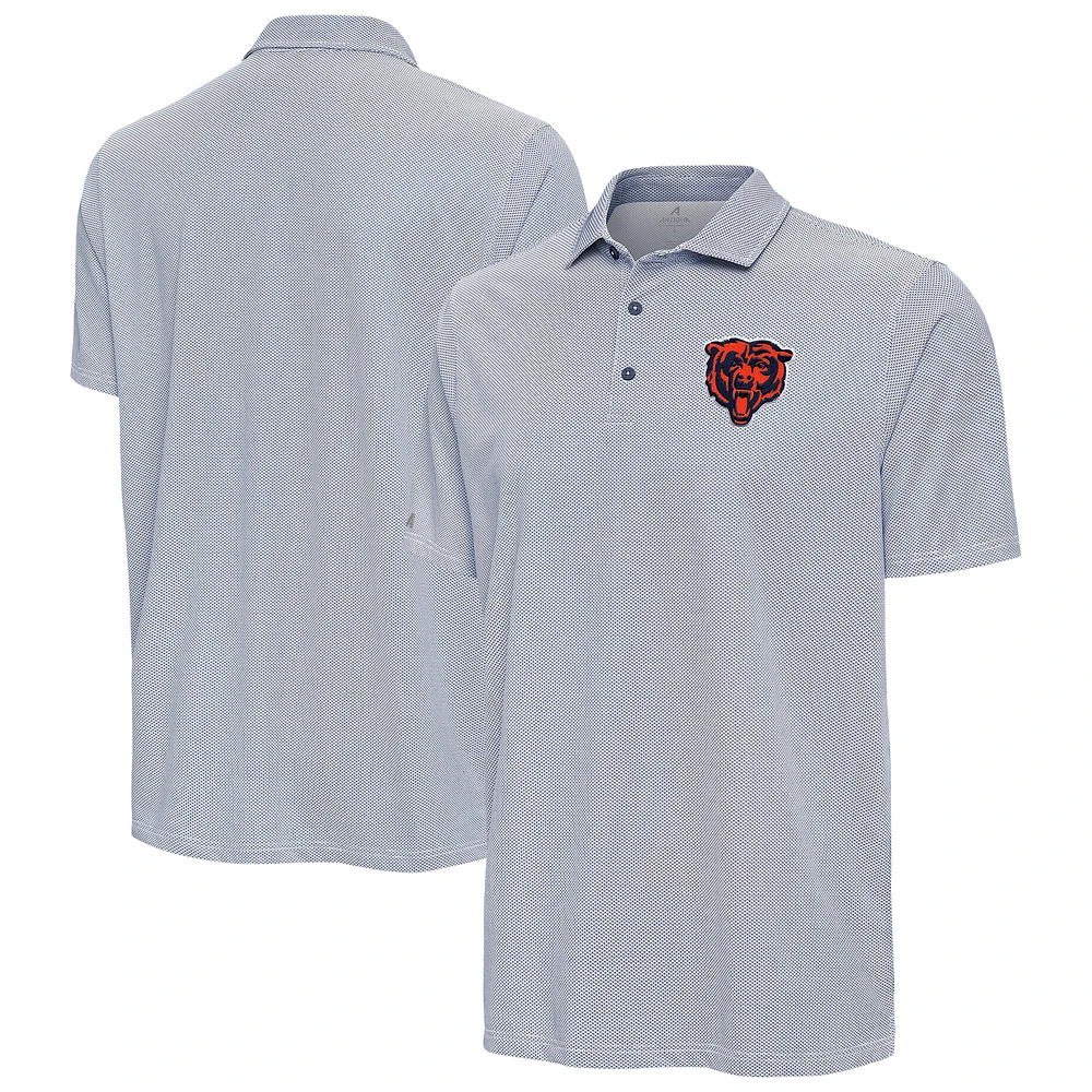 Men's Antigua Navy/White Chicago Bears Pave Polo