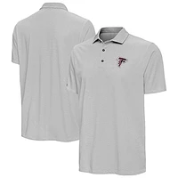 Men's Antigua Black/White Atlanta Falcons Pave Polo