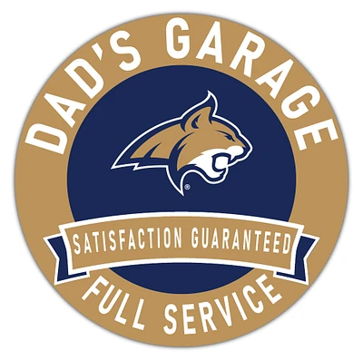 Montana State Bobcats 16" x 16" Dad's Garage Wood Sign
