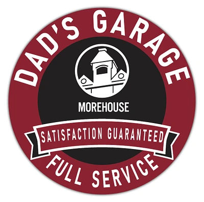Morehouse Maroon Tigers 16" x 16" Dad's Garage Wood Sign