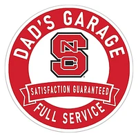NC State Wolfpack 16" Dad's Garage Wood Sign