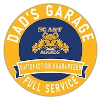 North Carolina A&T Aggies 16" x 16" Dad's Garage Wood Sign