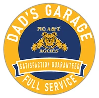 North Carolina A&T Aggies 16" x 16" Dad's Garage Wood Sign