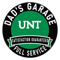 North Texas Mean Green 16" x 16" Dad's Garage Wood Sign