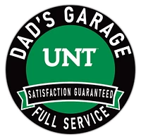 North Texas Mean Green 16" x 16" Dad's Garage Wood Sign