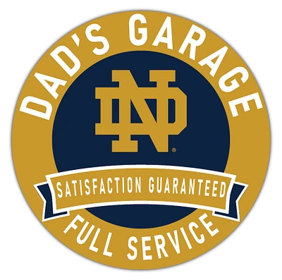 Notre Dame Fighting Irish 16" x 16" Dad's Garage Wood Sign