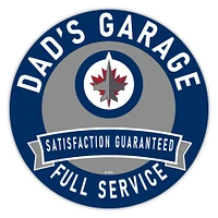 Winnipeg Jets 16" Dad's Garage Wood Sign