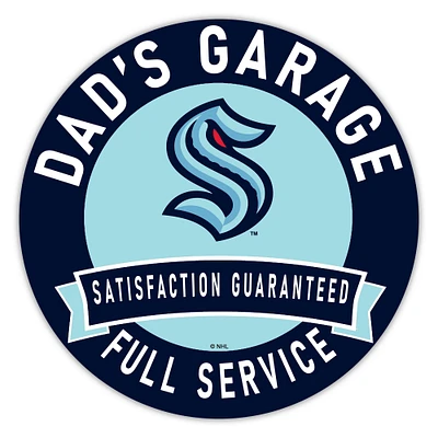Seattle Kraken 16" Dad's Garage Wood Sign