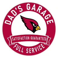 Arizona Cardinals 16" Dad's Garage Wood Sign