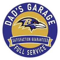 Baltimore Ravens 16" Dad's Garage Wood Sign
