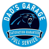 Carolina Panthers 16" Dad's Garage Wood Sign