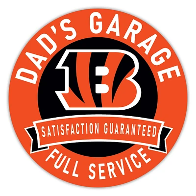 Cincinnati Bengals 16" Dad's Garage Wood Sign