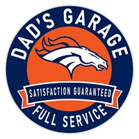 Denver Broncos 16" Dad's Garage Wood Sign