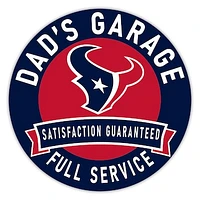 Houston Texans 16" Dad's Garage Wood Sign