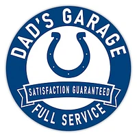 Indianapolis Colts 16" Dad's Garage Wood Sign