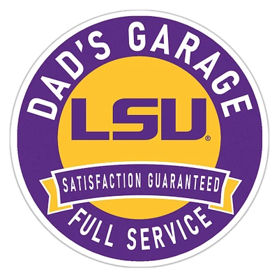 LSU Tigers 16" Dad's Garage Wood Sign