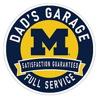 Michigan Wolverines 16" Dad's Garage Wood Sign