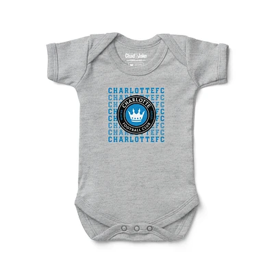 Newborn & Infant Chad Jake Heather Gray Charlotte FC Retro Bodysuit