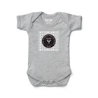 Newborn & Infant Chad Jake Heather Gray Inter Miami CF Retro Bodysuit