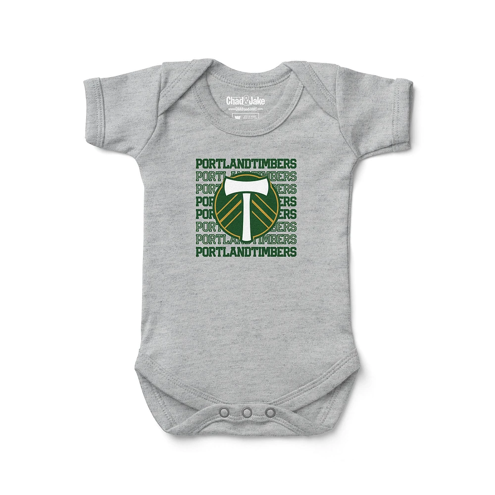 Newborn & Infant Chad Jake Heather Gray Portland Timbers Retro Bodysuit