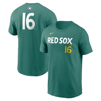 Men's Nike Jarren Duran Green Boston Red Sox 2025 City Connect Fuse Name & Number T-Shirt