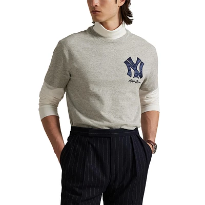 Polo Ralph Lauren  Heather Gray Yankees Jersey T-Shirt