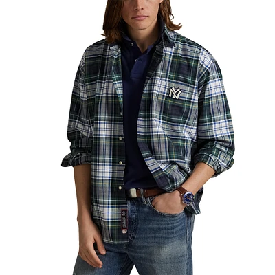 Polo Ralph Lauren  Navy Yankees Flannel Oxford Shirt
