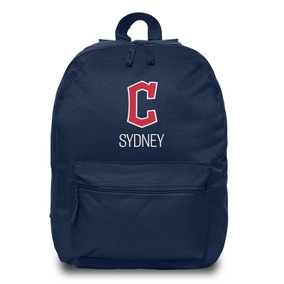 Youth Chad & Jake Navy Cleveland Guardians Personalized Block C Backpack