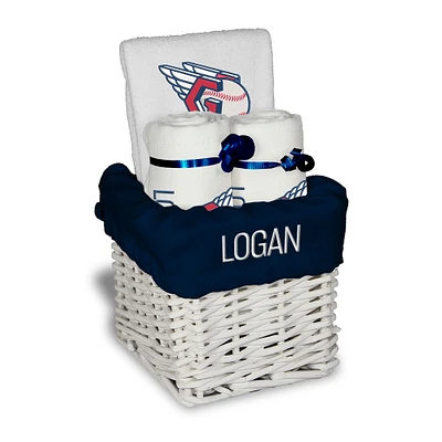 Chad & Jake Navy Cleveland Guardians Personalized Primary Logo Small Gift Basket