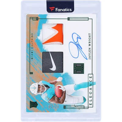 Jaylen Wright Miami Dolphins Autographed 2024 Panini Impeccable Nike Swoosh & Helmet Relic #RHP-JWT #1/10 Rookie Card