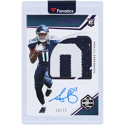 A.J. Brown Tennessee Titans Autographed 2019 Panini Limited 2 Color RPA Purple #151 #3/10 Rookie Card