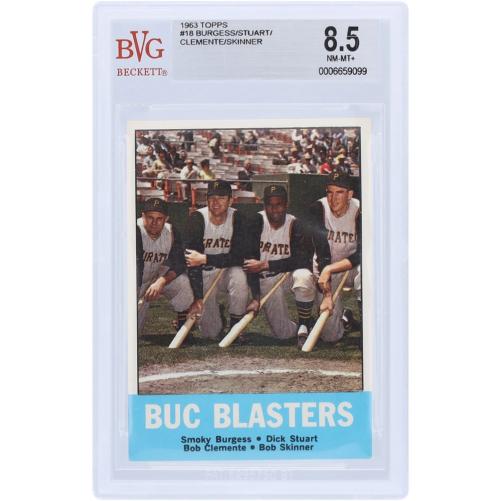 Roberto Clemente Pittsburgh Pirates 1963 Topps Buc Blasters #18 BVG Authenticated 8.5 Card