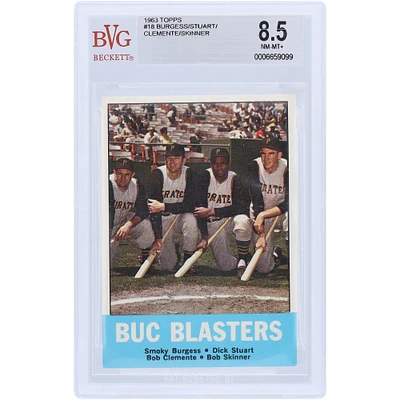 Roberto Clemente Pittsburgh Pirates 1963 Topps Buc Blasters #18 BVG Authenticated 8.5 Card