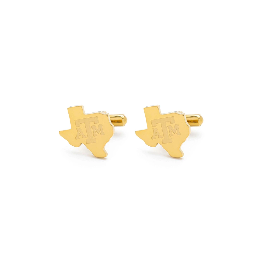 FanDrip Gold Texas A&M Aggies Cufflinks