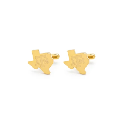 FanDrip Gold Texas A&M Aggies Cufflinks