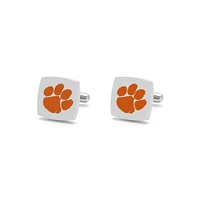 FanDrip Silver Clemson Tigers Cufflinks