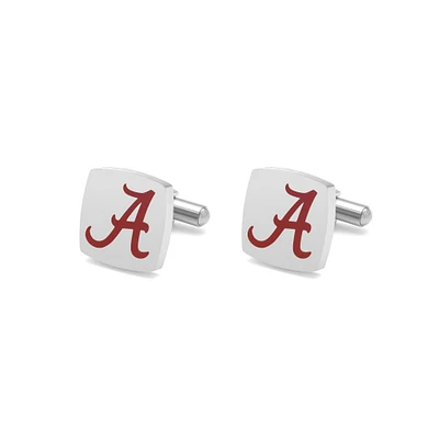 FanDrip Silver Alabama Crimson Tide Cufflinks
