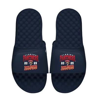 Youth ISlide Navy Florida Panthers 2025 Eastern Conference Finals Champions Slide Sandals