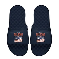 Unisex ISlide Navy Edmonton Oilers 2025 Western Conference Finals Champions Slide Sandals