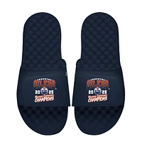 Unisex ISlide Navy Edmonton Oilers 2025 Western Conference Finals Champions Slide Sandals